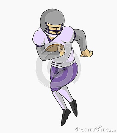 American Foot Ball Player Vector design Vector Illustration