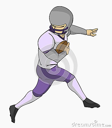 American Foot Ball Player Vector design Vector Illustration