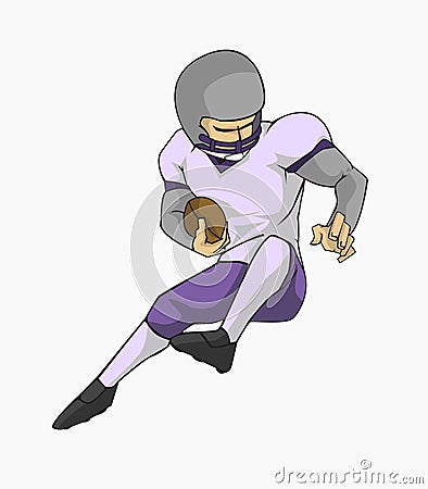 American Foot Ball Player Vector design Vector Illustration