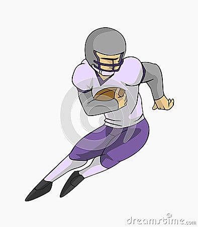 American Foot Ball Player Vector design Vector Illustration