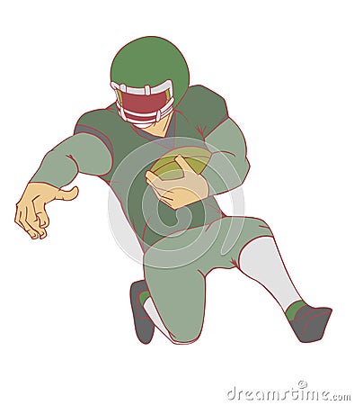 American Foot Ball Player Vector design Vector Illustration