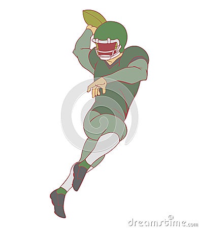 American Foot Ball Player Vector design Vector Illustration