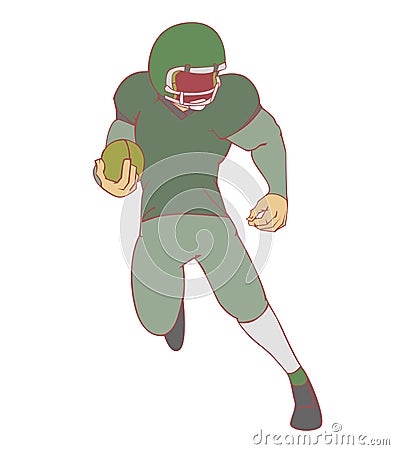 American Foot Ball Player Vector design Vector Illustration