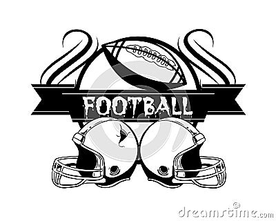 American football badge Vector Illustration