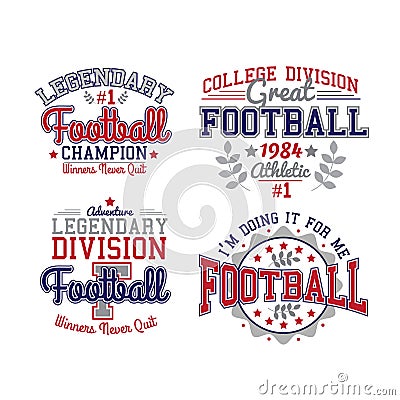 American Football Badges Vector Illustration