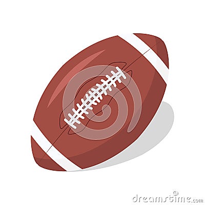 American football ball icon. Rugby logo design Vector Illustration