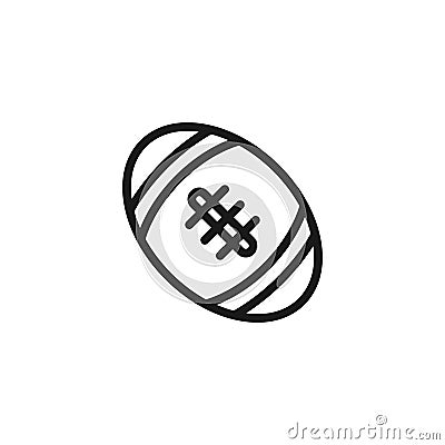 American football ball icon. Rugby symbol Vector Illustration