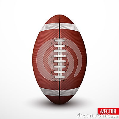 American Football ball isolated on a white background Vector Illustration