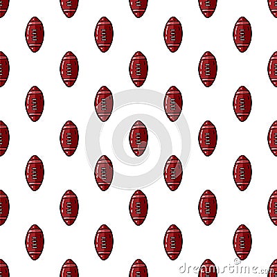 American football ball seamless pattern. Vector Illustration