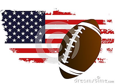 American Football ball Stock Photo
