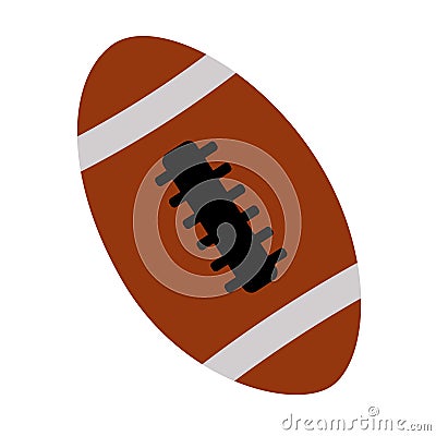 American football ball on the white background Vector Illustration