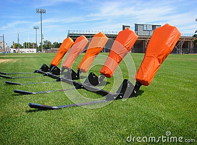 American football blocking sled Stock Photo