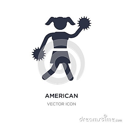 american football cheerleader jump icon on white background. Simple element illustration from American football concept Vector Illustration