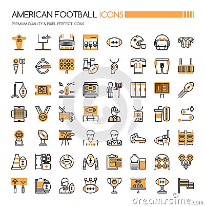 American Football Elements Vector Illustration