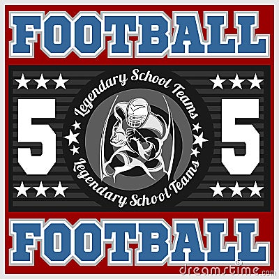 American football emblem Vector Illustration