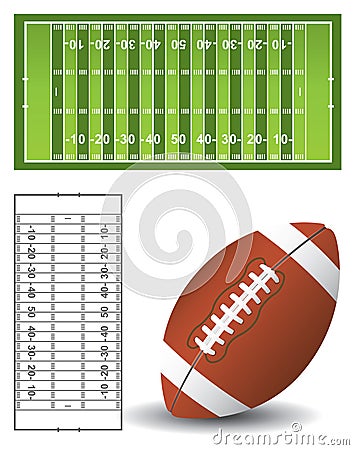 American football field Vector Illustration