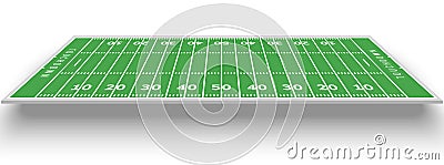 American football field background. Rugby stadium grass field illustration Vector Illustration