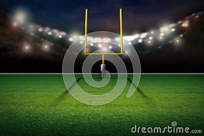 American football field goal post Stock Photo