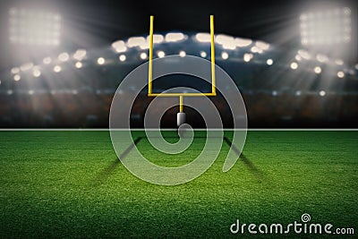 American football field goal post Stock Photo