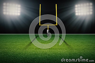 American football field goal post Stock Photo