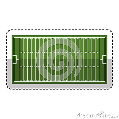 American football field icon Vector Illustration