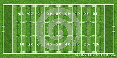 American Football Field Vector Illustration