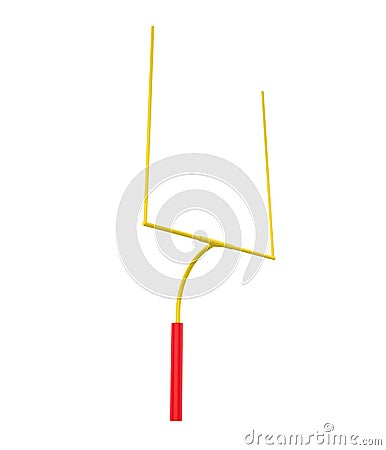 American Football Goal Post Isolated Stock Photo