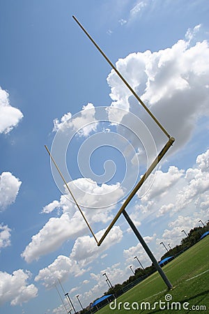 American football goal posts Stock Photo