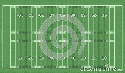 American Football green field Vector Illustration