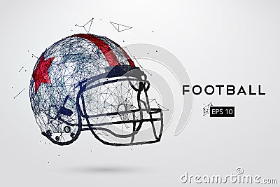 American Football Helmet in black. Vector illustration Vector Illustration