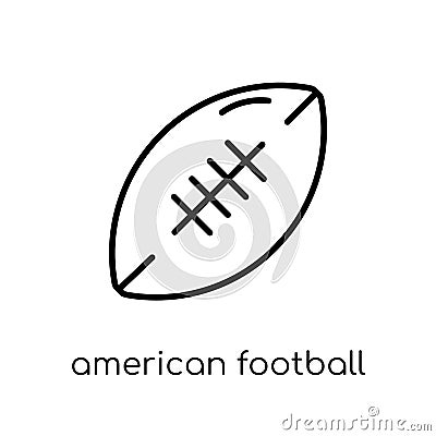 American football icon. Trendy modern flat linear vector America Vector Illustration