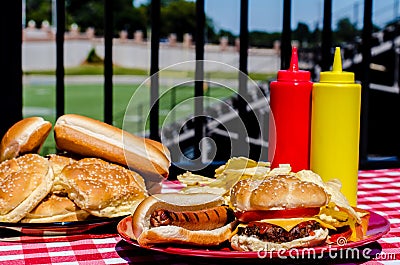 American Football Party Stock Photo