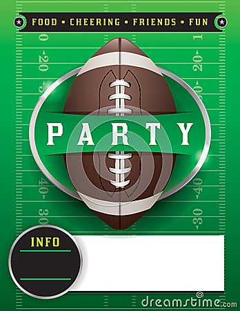 American Football Party Template Illustration Vector Illustration