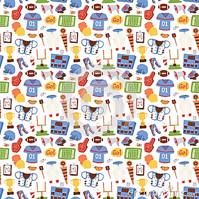 American football pattern vector illustration Vector Illustration