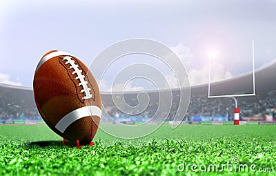 American football penalty kick Stock Photo