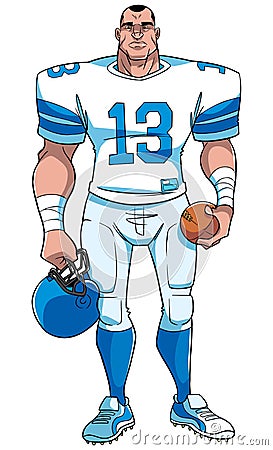 American Football Player Vector Illustration