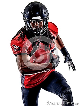 American football player man isolated Stock Photo