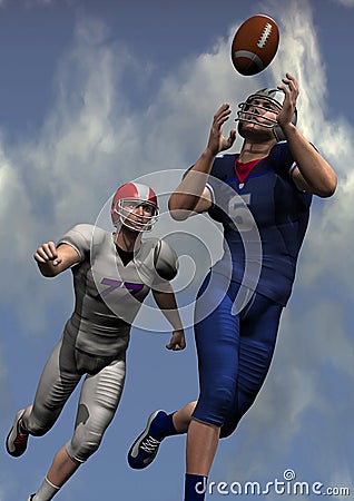 American football players Stock Photo