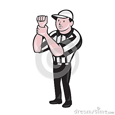 American Football Referee Illegal Use Hands Stock Vector - Image: 40181226