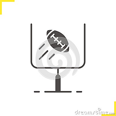 American football or rugby goal icon Vector Illustration