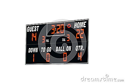 American football scoreboard Stock Photo