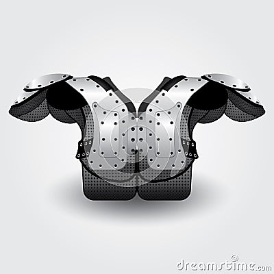 American football shoulder pad. Vector illustration decorative background design Vector Illustration