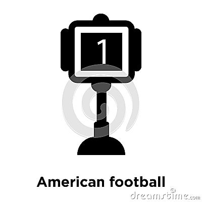 American football signals icon vector isolated on white background, logo concept of American football signals sign on transparent Vector Illustration