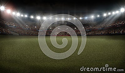 American football soccer stadium 3D rendering Stock Photo