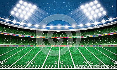 American Football Stadium. Arena. Stock Photo