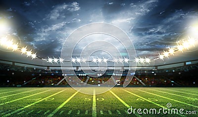 American football stadium 3D. Stock Photo