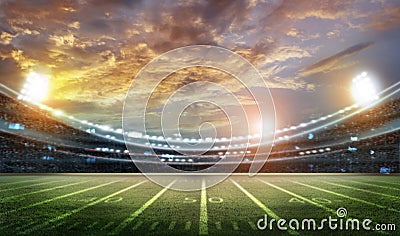 American football stadium 3D. Stock Photo