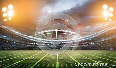 American football stadium 3D. Stock Photo