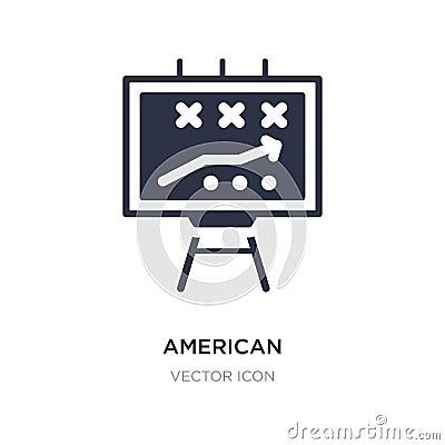 american football strategy icon on white background. Simple element illustration from American football concept Vector Illustration