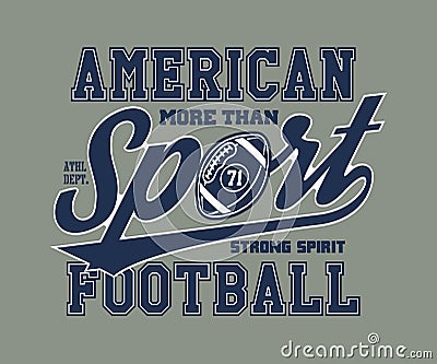 American Football Stylized vector illustration Vector Illustration